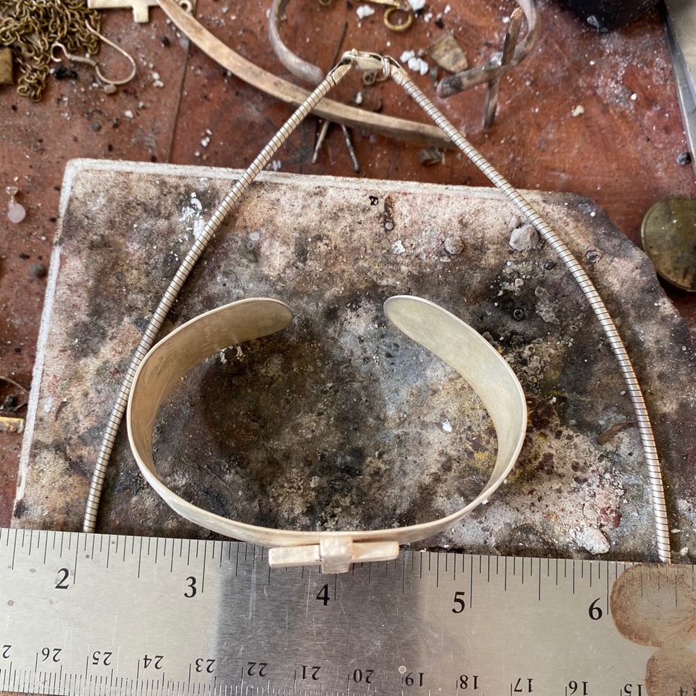 One of my signature sterling cross cuff bracelet - Picture 7 of 8
